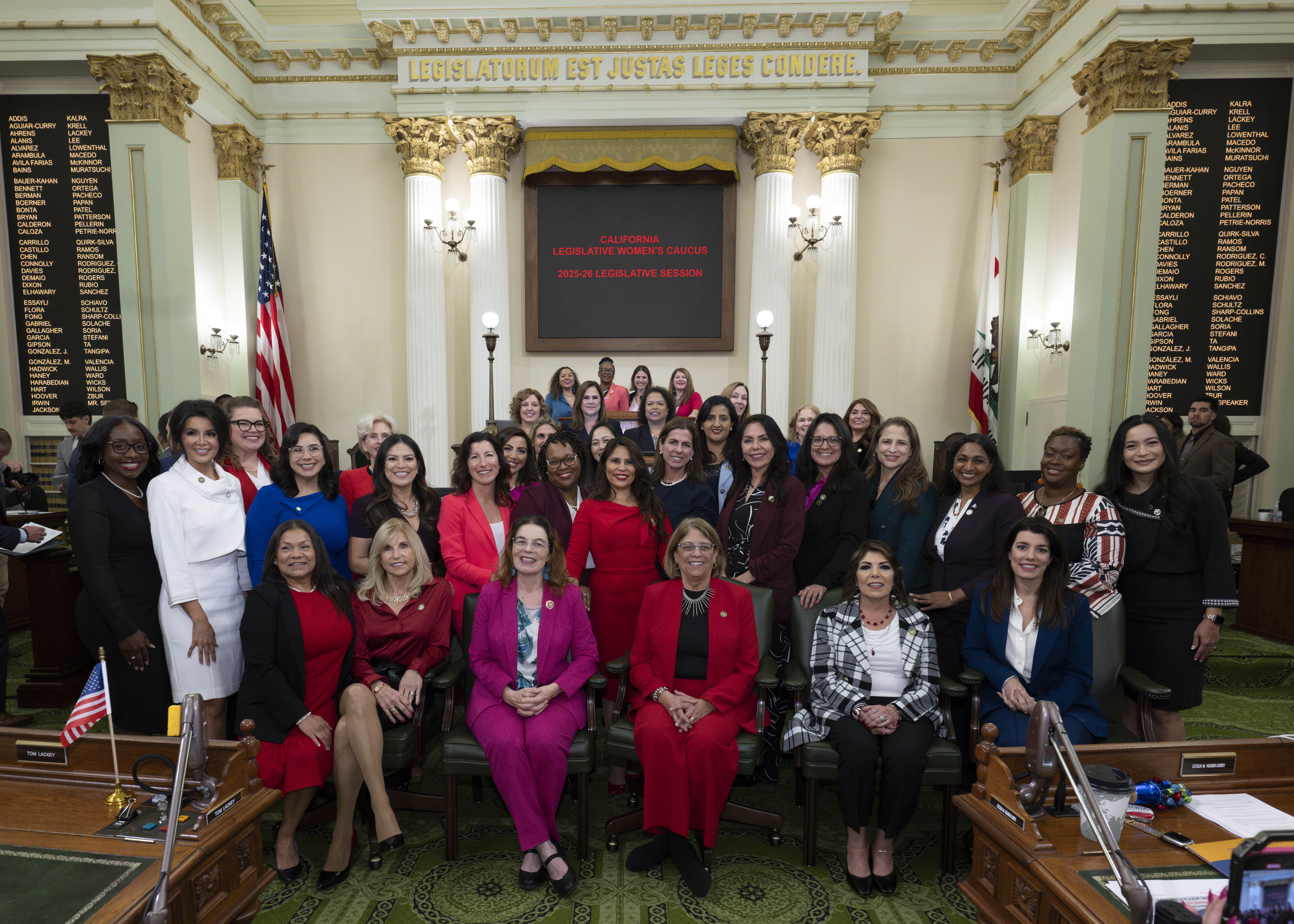 Assemblymember Diane Papan with the Legislative Women’s Caucus.