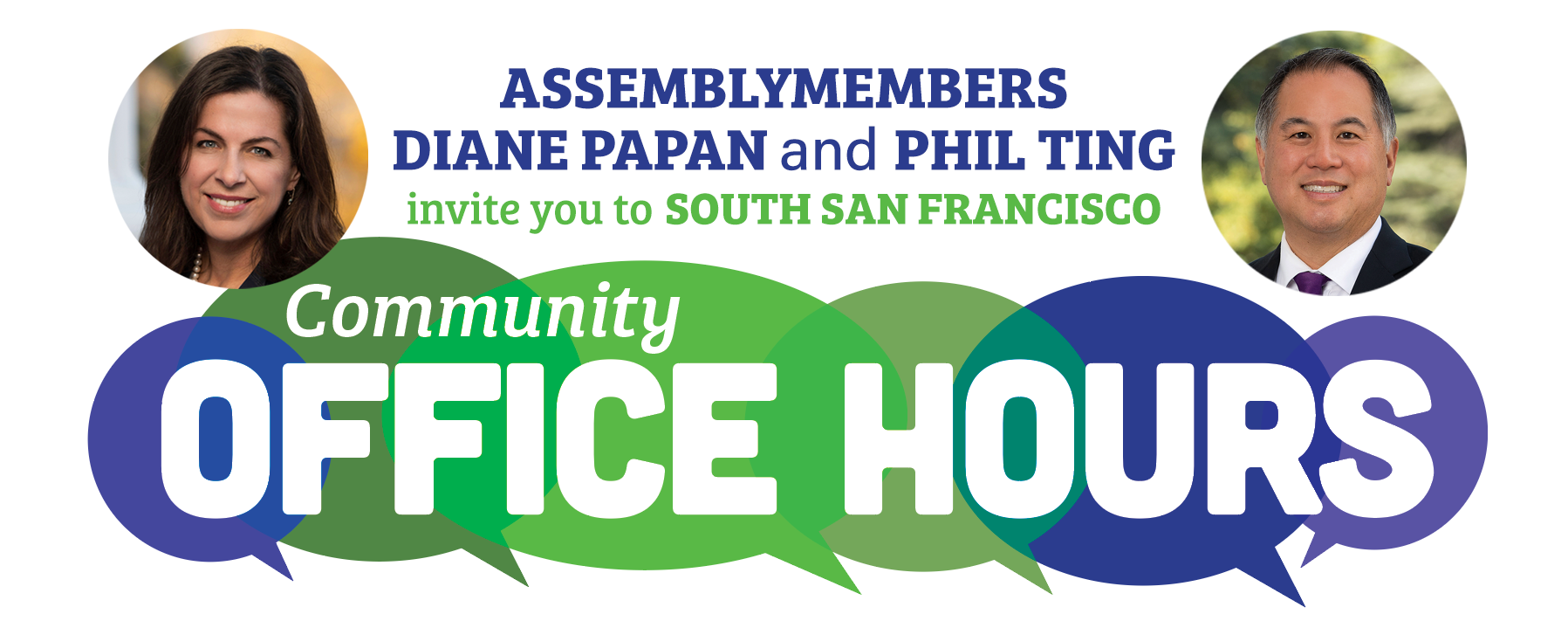 Assemblymember Diane Papan invites you to San Bruno Community Office Hours